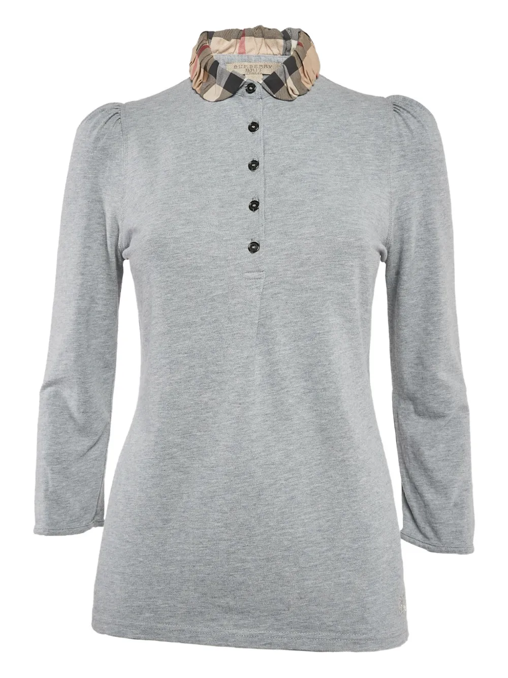 Burberry Pre-Owned logo-embroidered top | Grey | Image 1