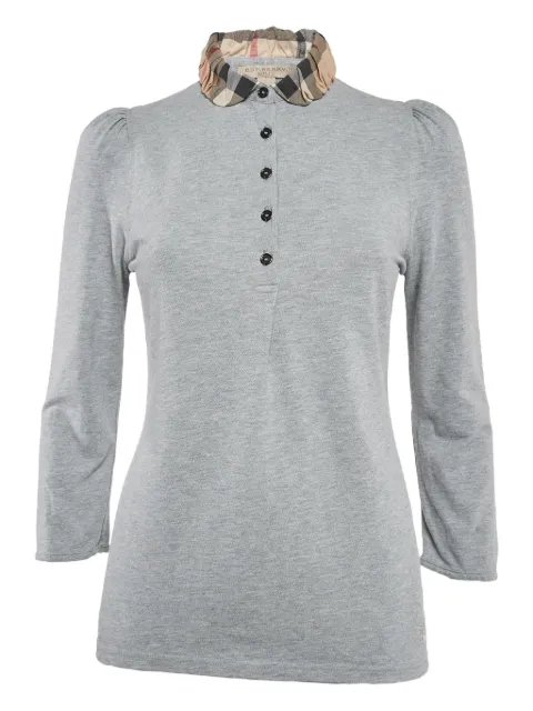 Burberry Pre-Owned logo-embroidered top