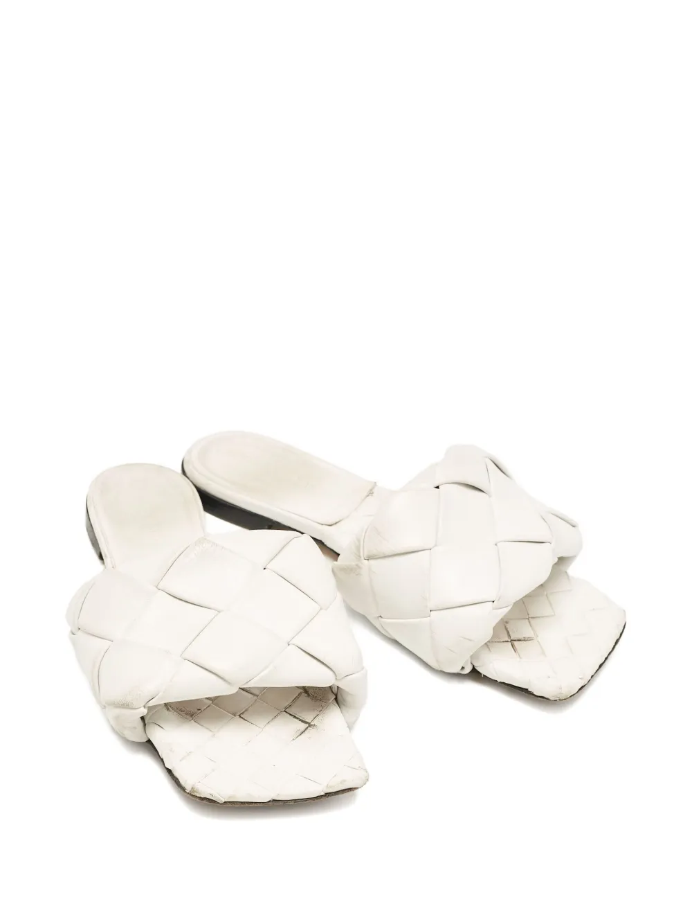 Bottega Veneta Pre-Owned Geweven sandalen - Wit