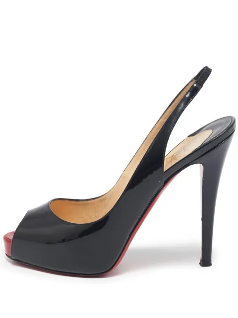 Christian Louboutin Pre-Owned zapatillas con tira trasera y tacón de 120mm