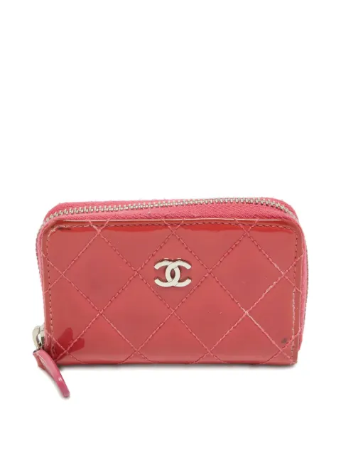 CHANEL Pre-Owned 2014 quilted patent leather coin purse