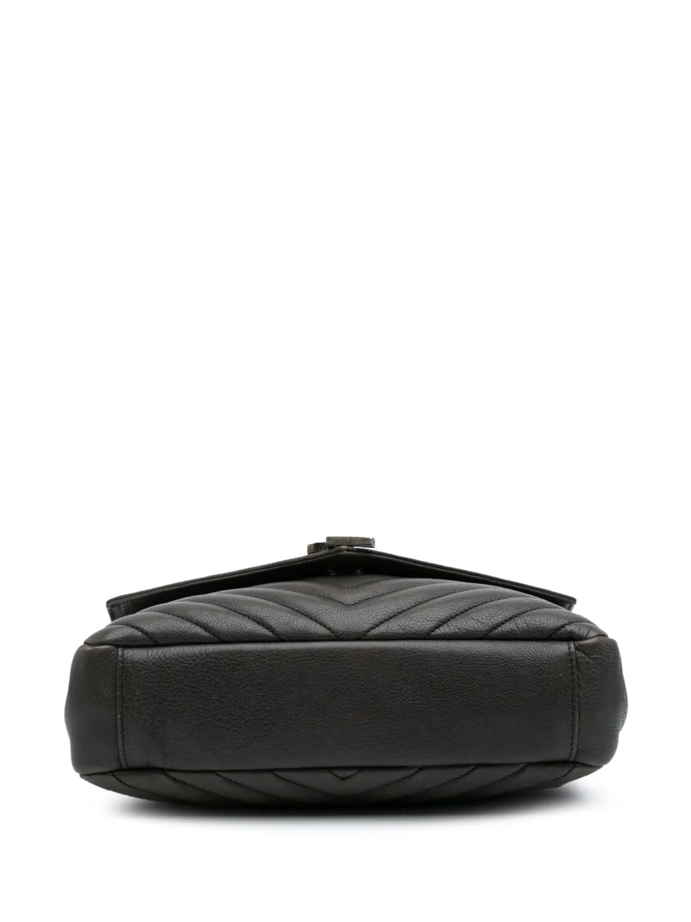 Pre-owned Saint Laurent 2016 Medium Monogram Chevron Sheepskin College Satchel