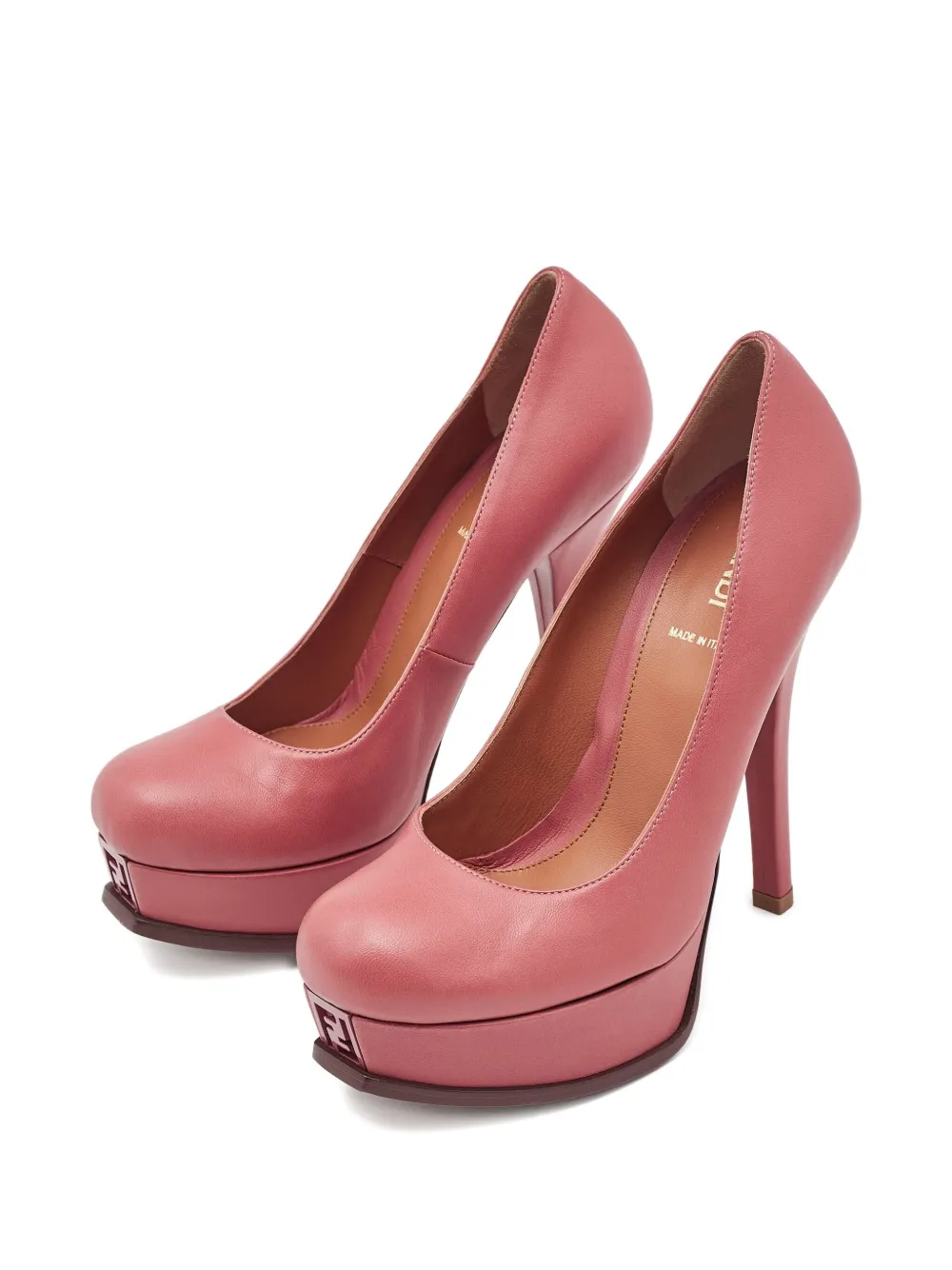 Fendi Pre-Owned 140 mm leren pumps met plateauzool - Roze