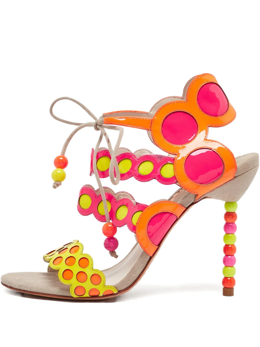 Sophia Webster pre-owned 115mm cut-out beaded sandals | Pink | Image 1