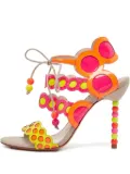 Sophia Webster pre-owned 115mm cut-out beaded sandals - Pink