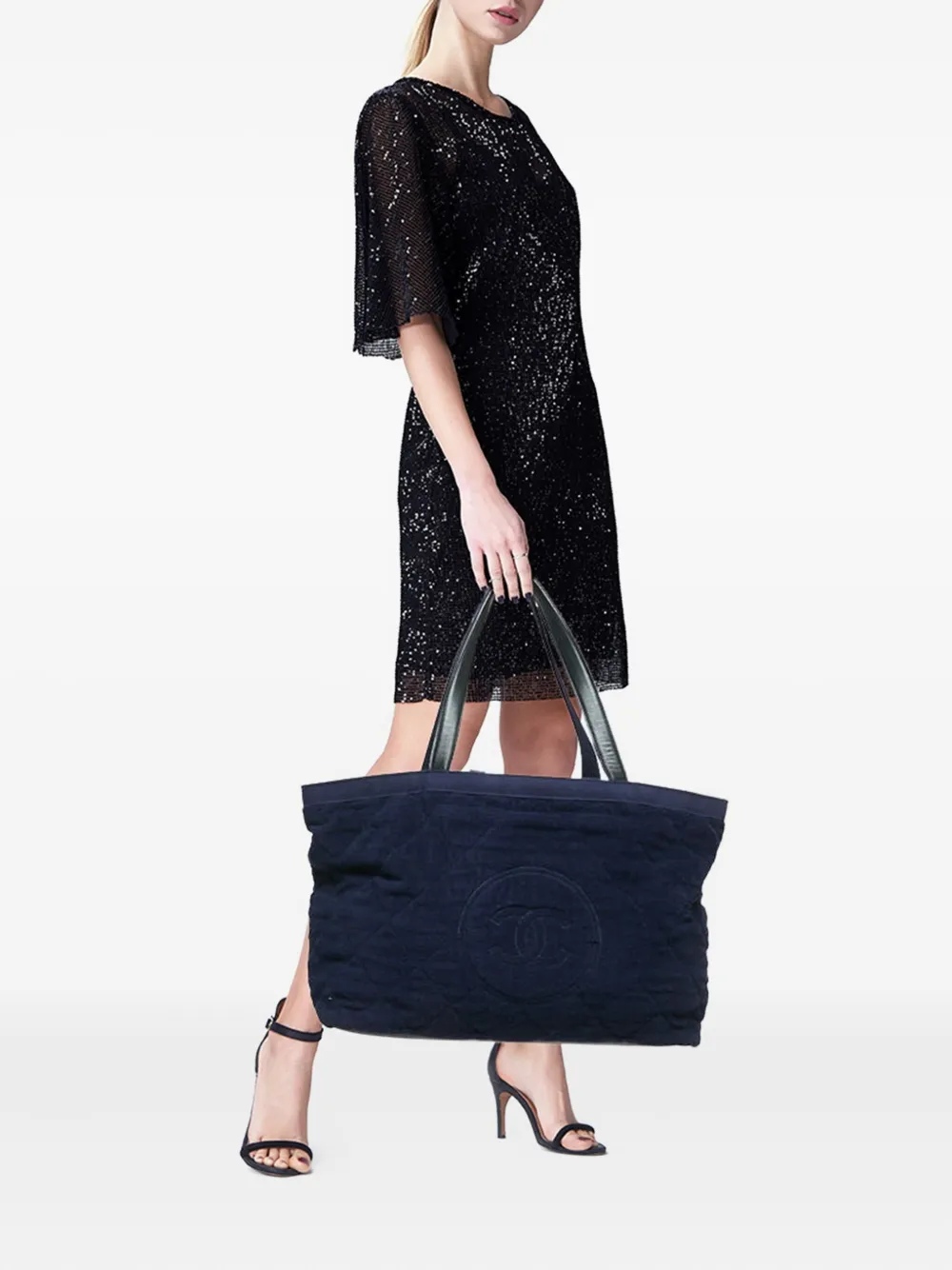 CHANEL Pre-Owned Timeless Pool quilted tote bag - ブルー CHANEL Pre-Owned Timeless Pool quilted tote bag - ブルー
