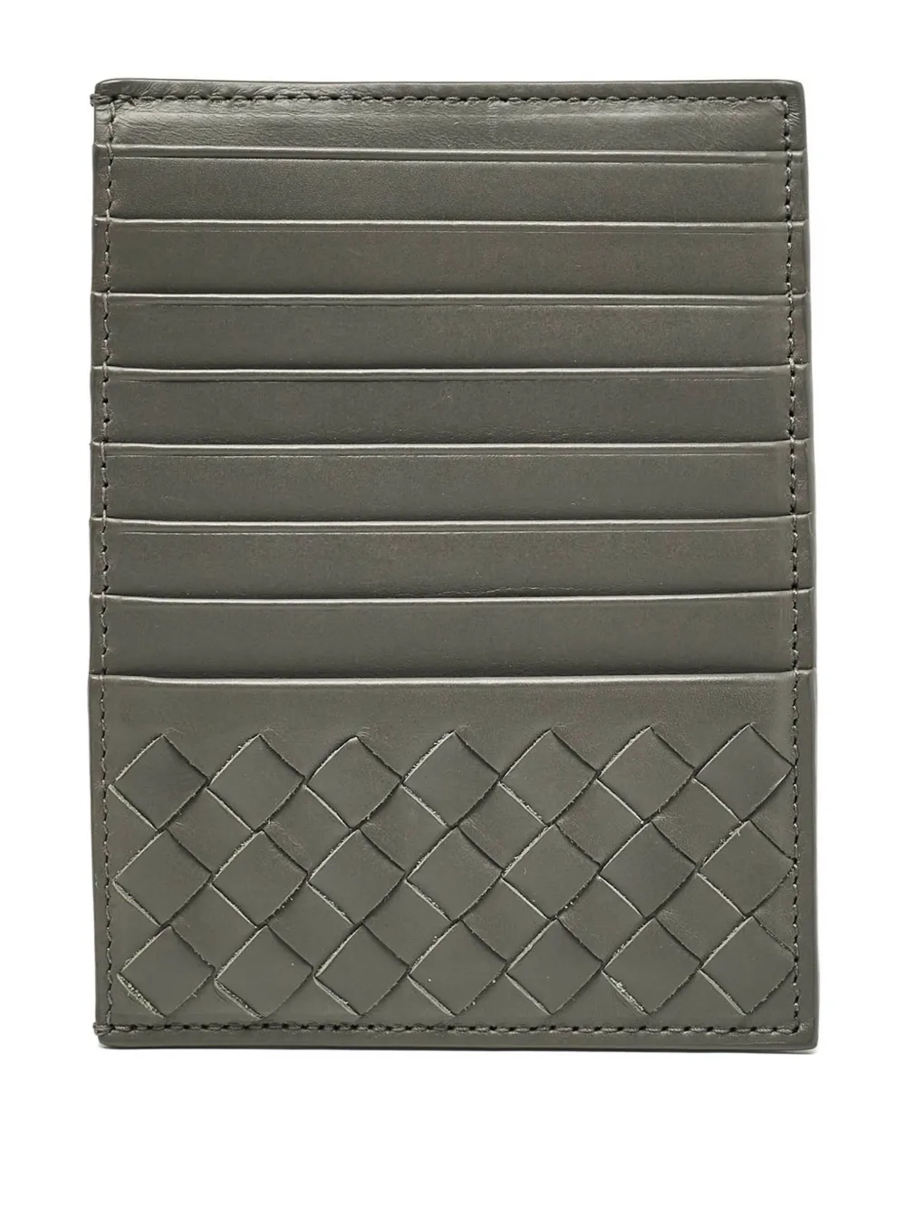 Intrecciato-detail zip cardholder