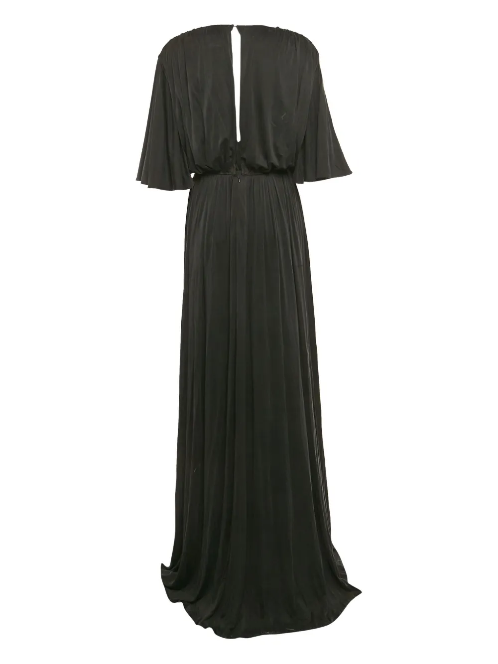 Elisabetta Franchi 2023 geplooide jurk met V-hals - Wit