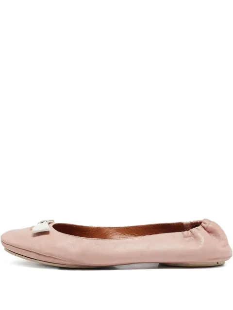 Fendi Pre-Owned bow-detailing ballet flats