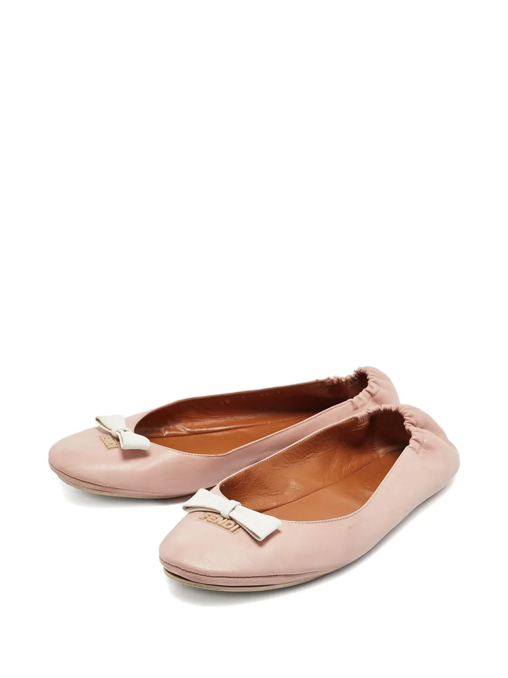Fendi Pre-Owned Ballerina's met strikdetail - Roze