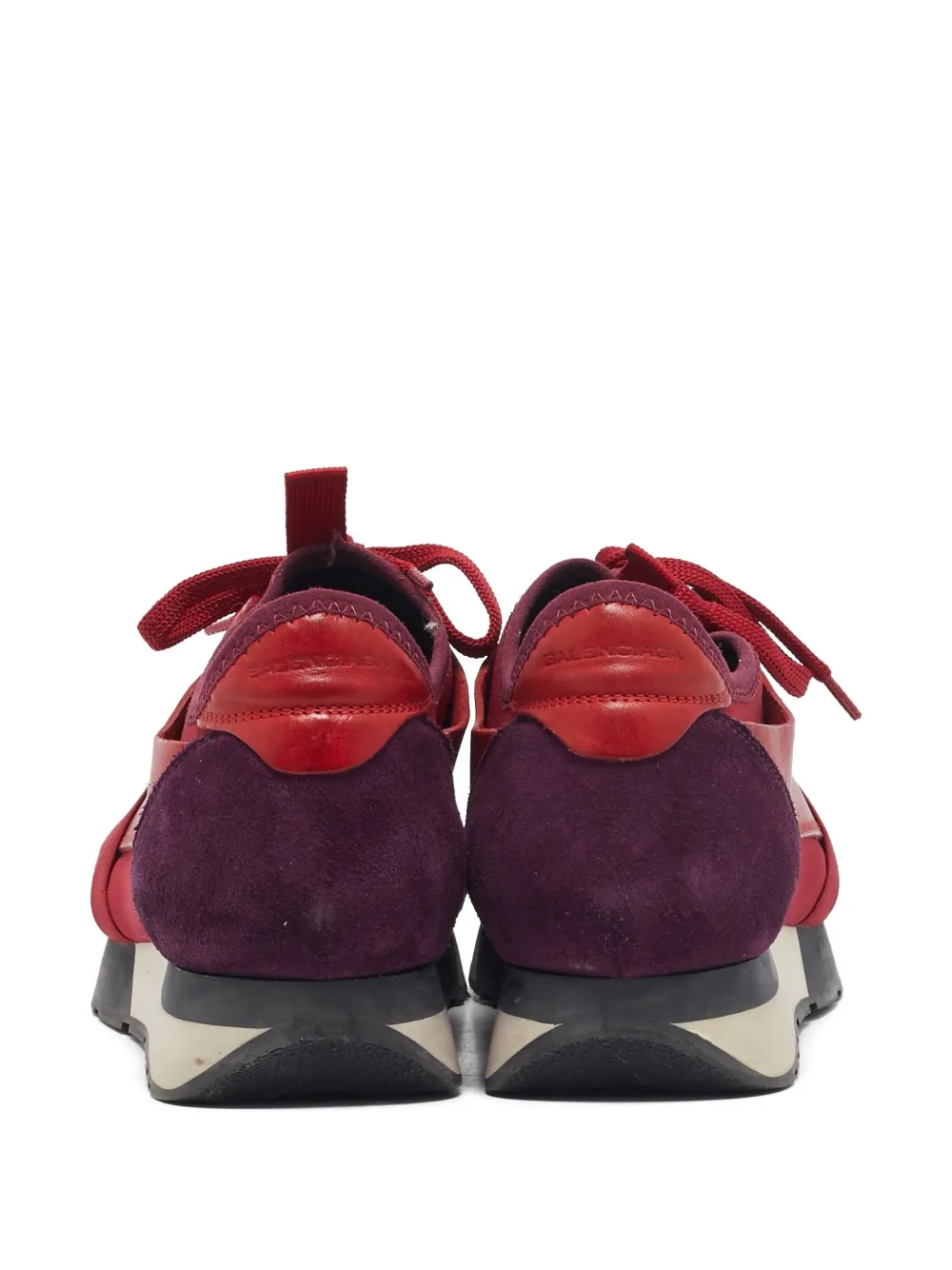 Balenciaga Pre-Owned 2024 Race Runner leren mesh sneakers - Rood