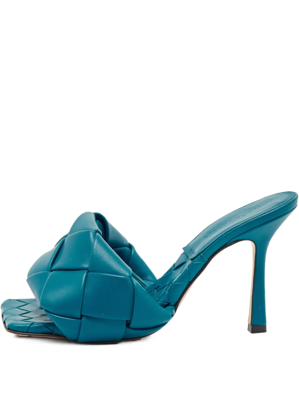 Bottega Veneta Pre-Owned 100mm Lido woven square-toe mules | Blue | Image 1