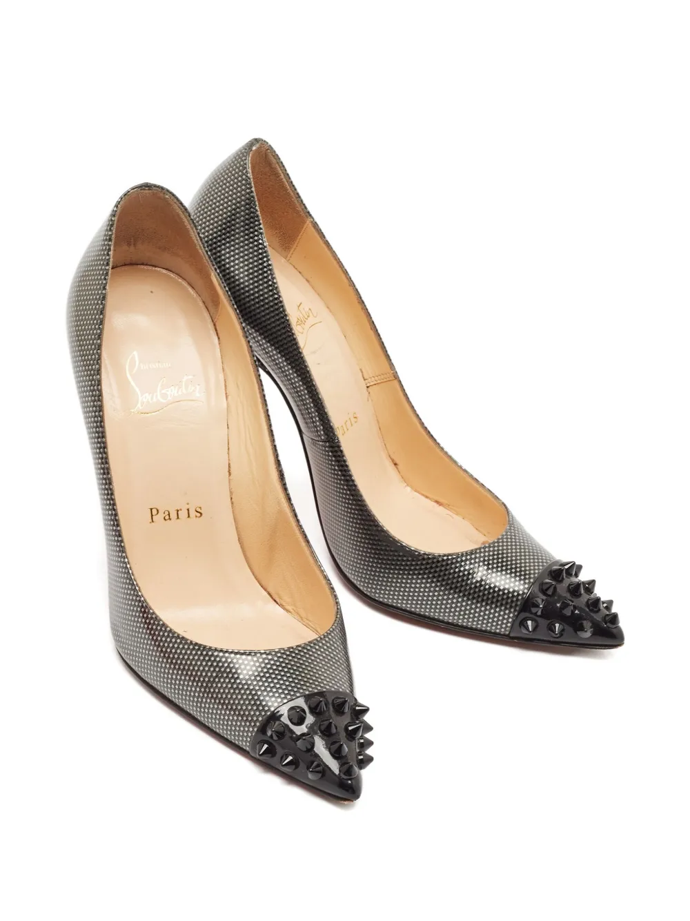 Christian Louboutin Pre-Owned 110mm Geo studded pattern pumps | Image 2