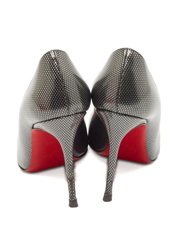 Christian Louboutin スタッズ付きハイヒール グレー Christian