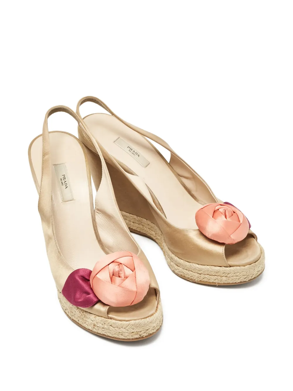 Prada Pre-Owned 110mm floral-appliqué espadrilles | Image 2