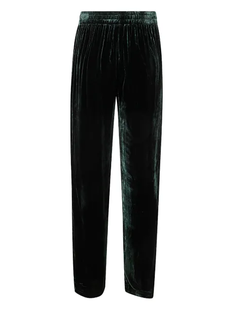 Bianco Levrin velvet elasticated-waist trousers