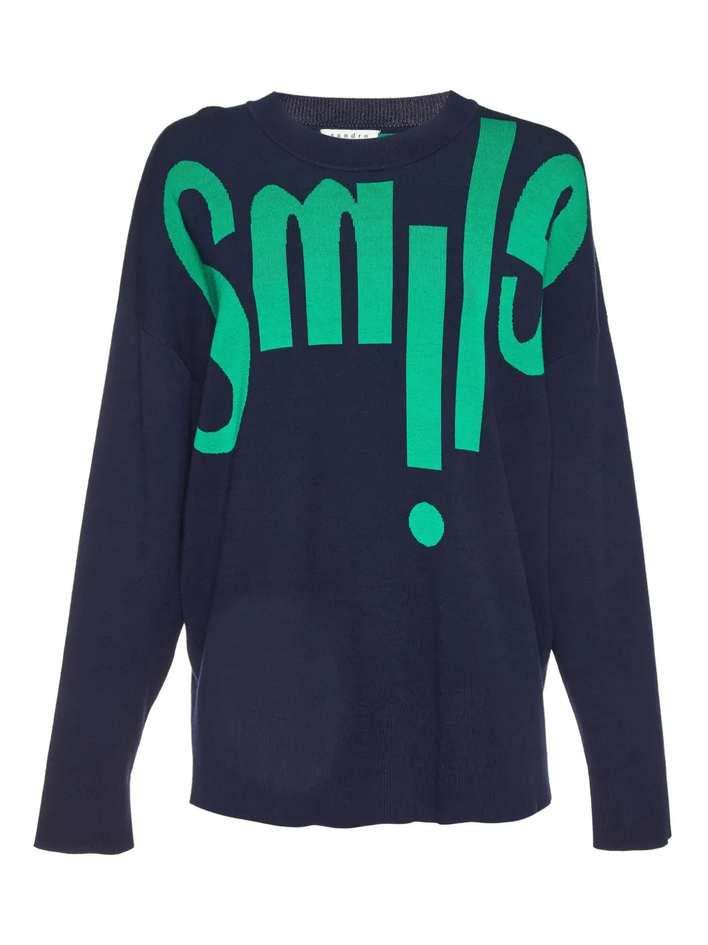 SANDRO pre-owned intarsia-knit sweater | Blue | Image 1