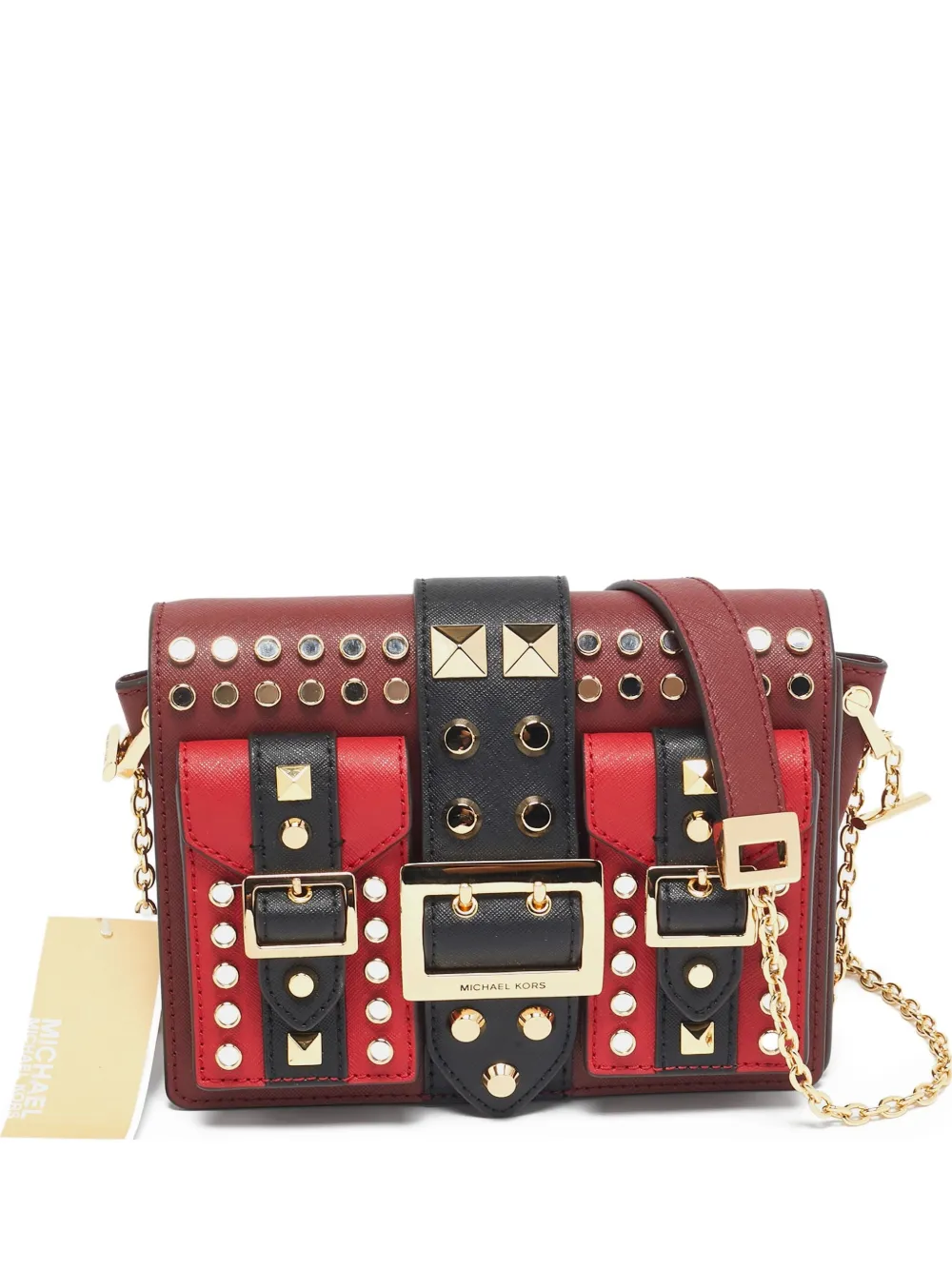 Michael Kors Vintage pre-owned Hayden stud-embellished satchel bag | Red | Image 1