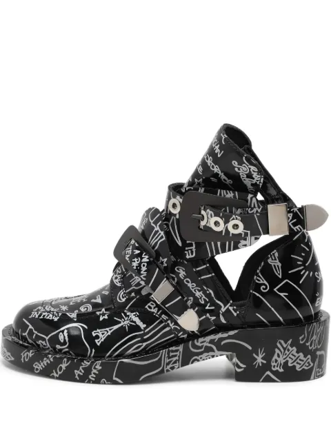 Balenciaga Pre-Owned graphic-print ankle boots