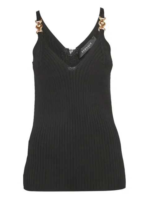 Versace Pre-Owned Medusa Head-detail ribbed top