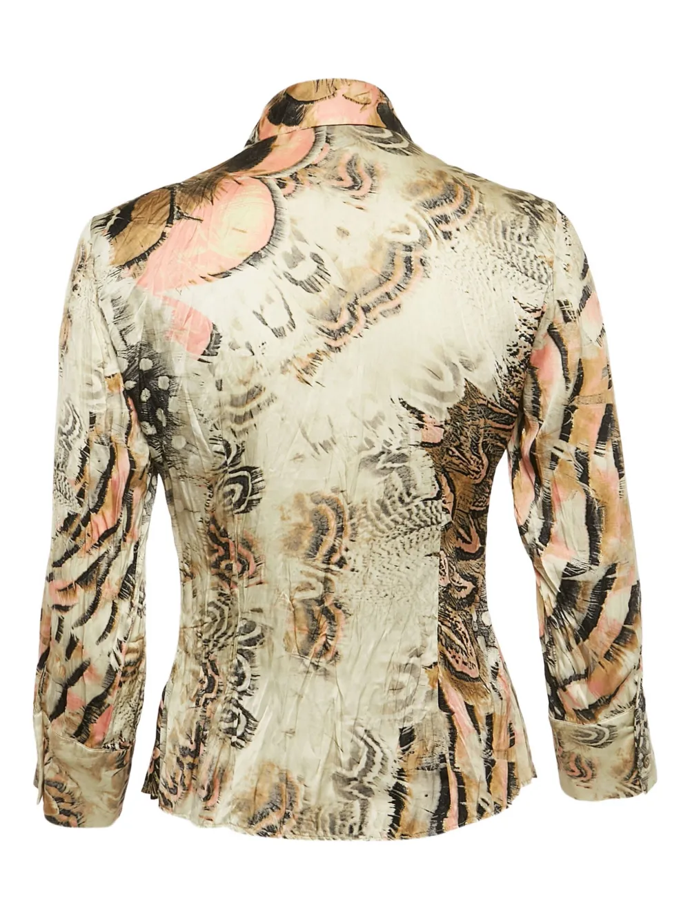 Roberto Cavalli pre-owned mix-print silk top | Image 2