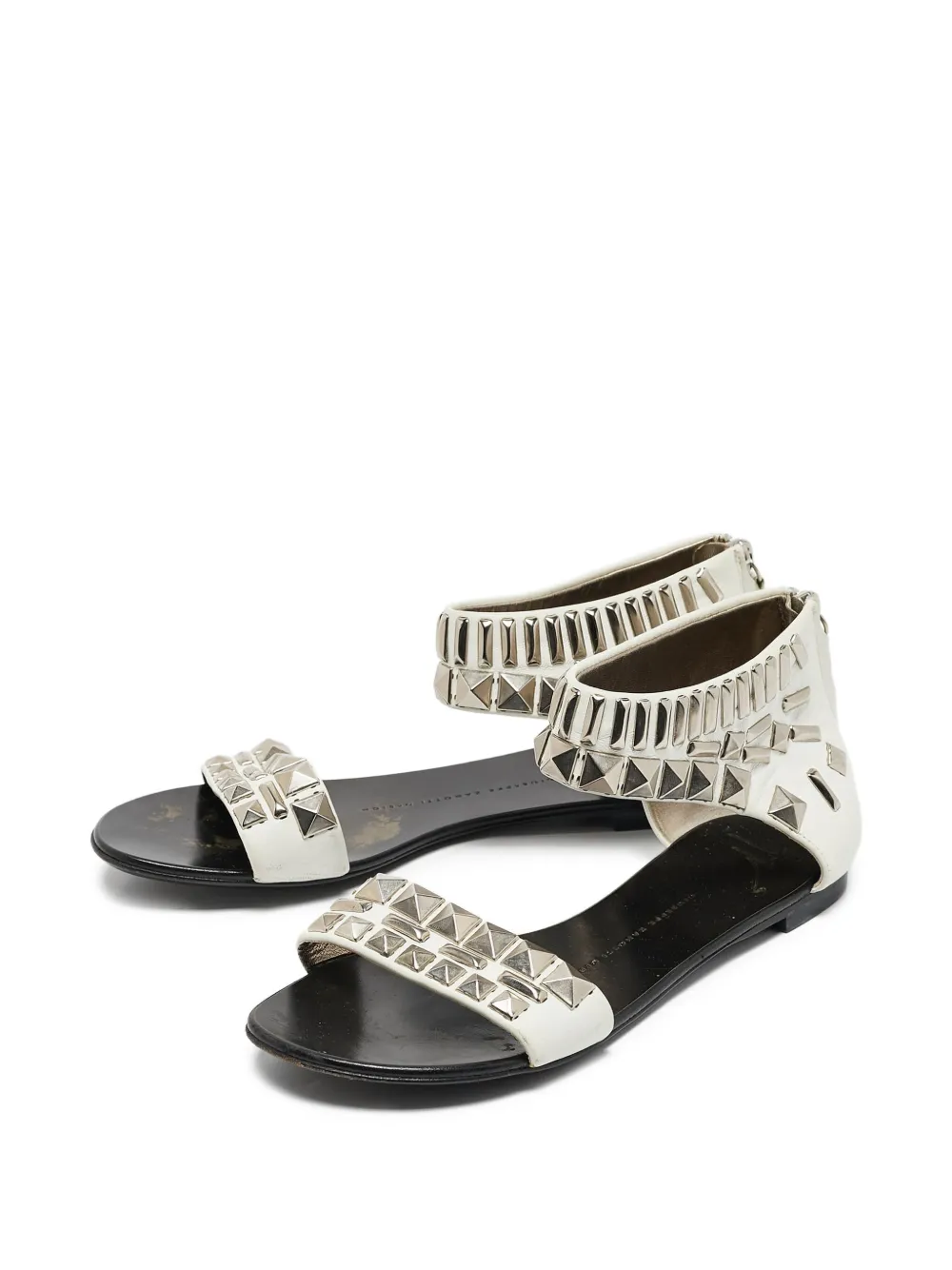 Giuseppe Zanotti Vintage Sandalen met enkelbandje en studs - Wit