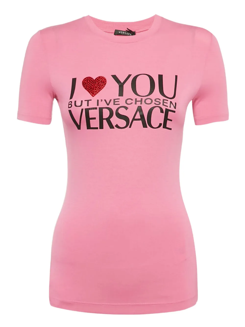 Versace Pre-Owned slogan-print T-shirt | Pink | Image 1