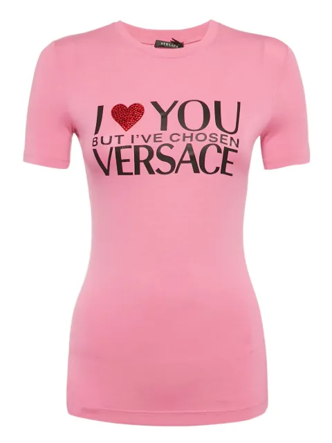 Versace Pre-Owned playera con eslogan estampado