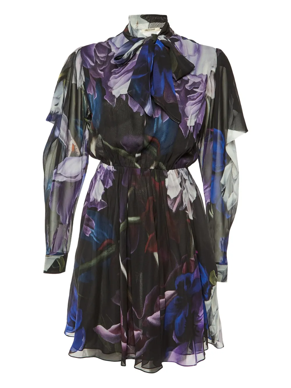 Roberto Cavalli Vintage floral-print silk dress | Black | Image 1