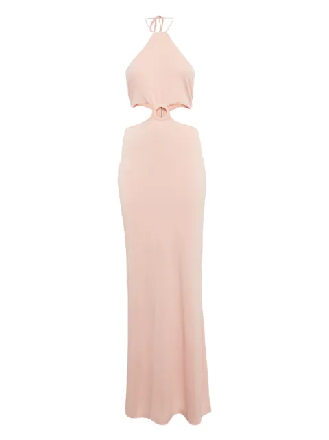 alice + olivia cut-out halter neck gown