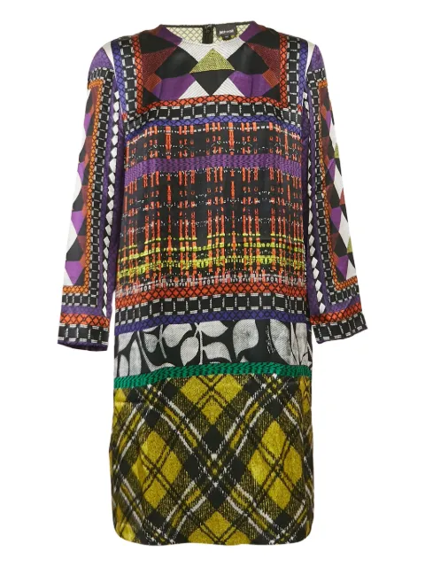 Just Cavalli Vintage geometric-print shift mini dress