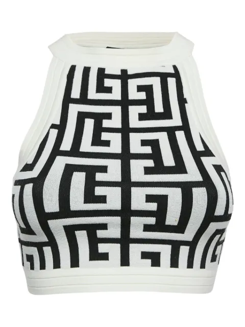 Balmain Pre-Owned monogram tank top