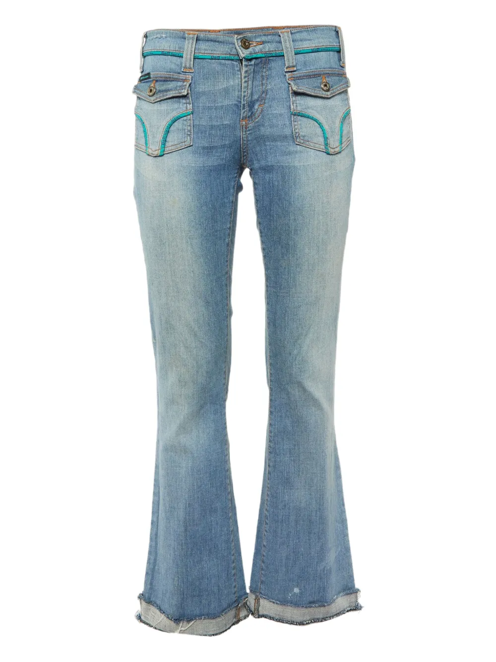 Dolce & Gabbana Pre-Owned contrasting-trim jeans | Blue | Image 1