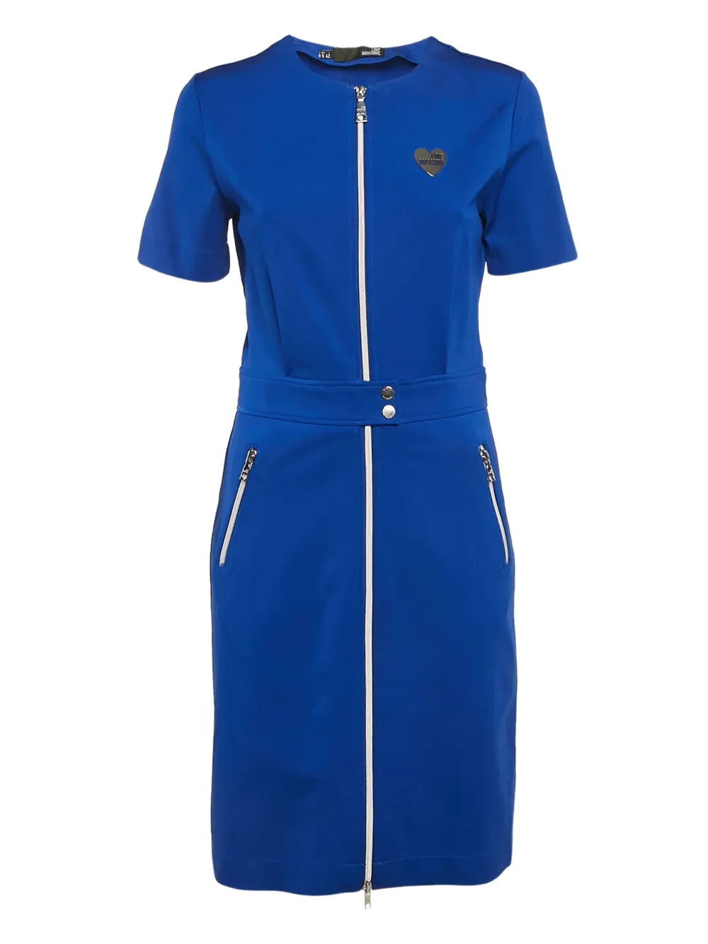 pre-owned zip-fastening short-sleeve dress