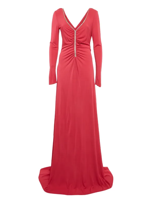 Emilio Pucci Ruched Long-sleeve Gown - Pink Emilio Pucci Ruched Long-sleeve Gown - Pink