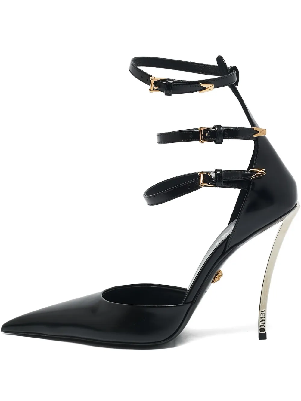 Versace Pre-Owned 120mm Pin Point strappy pumps | Black | Image 1
