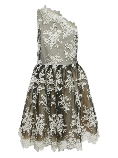 alice + olivia  Pre-Owned lace-embroidered one-shoulder dress