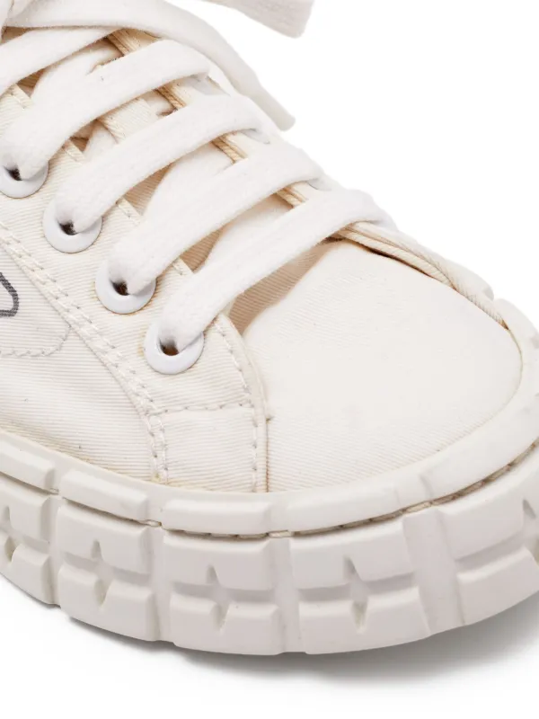 Prada Pre-Owned レースアップ スニーカー | ホワイト | FARFETCH JP