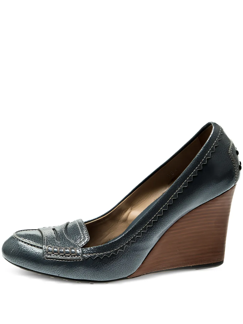 Tod's Vintage 90mm leather loafer pumps | Blue | Image 1
