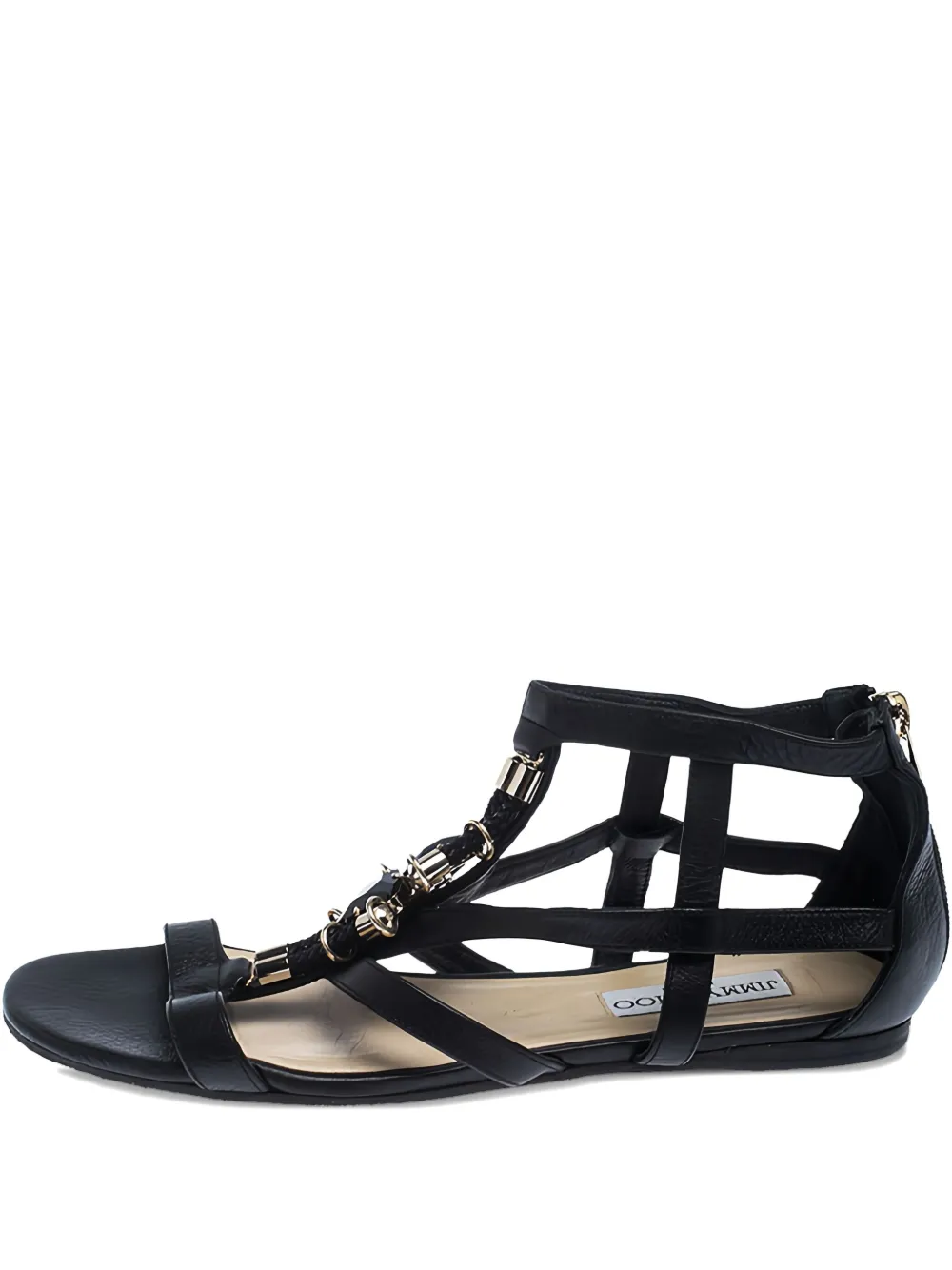 Jimmy Choo Pre-Owned leather cage sandals | Black | Image 1