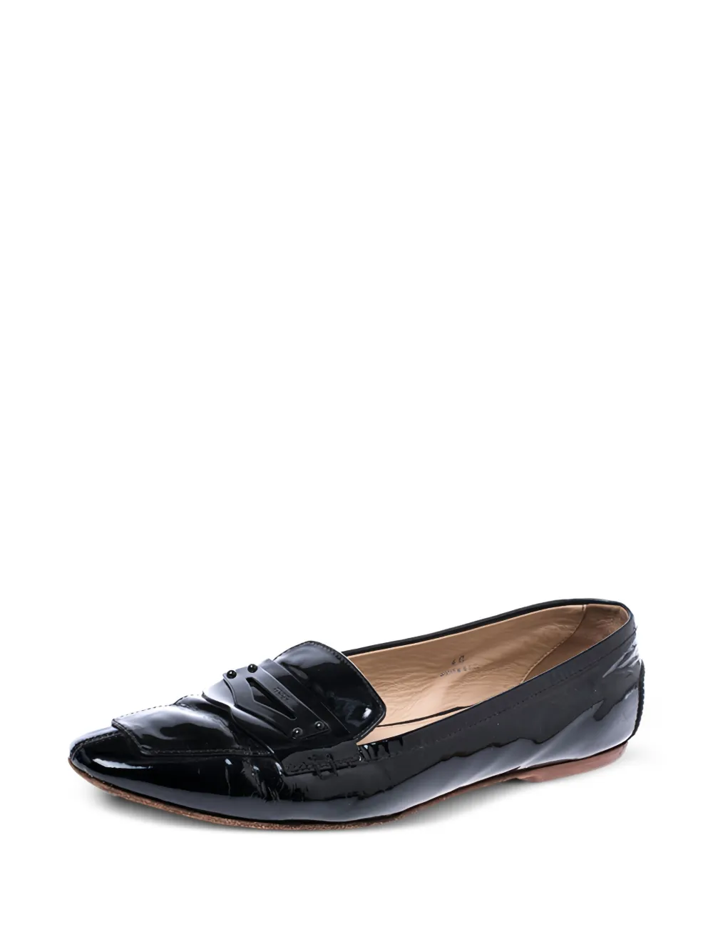Tod's Vintage Pre-owned leren loafers met gelakte afwerking - Zwart