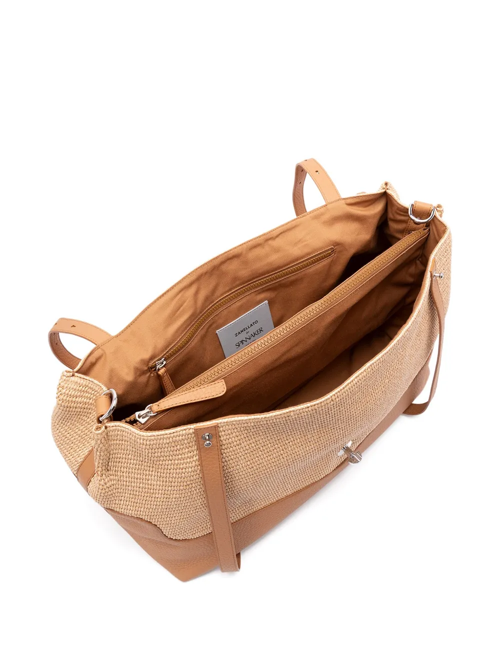 Zanellato Postina Spinnaker leren shopper met textuur Bruin