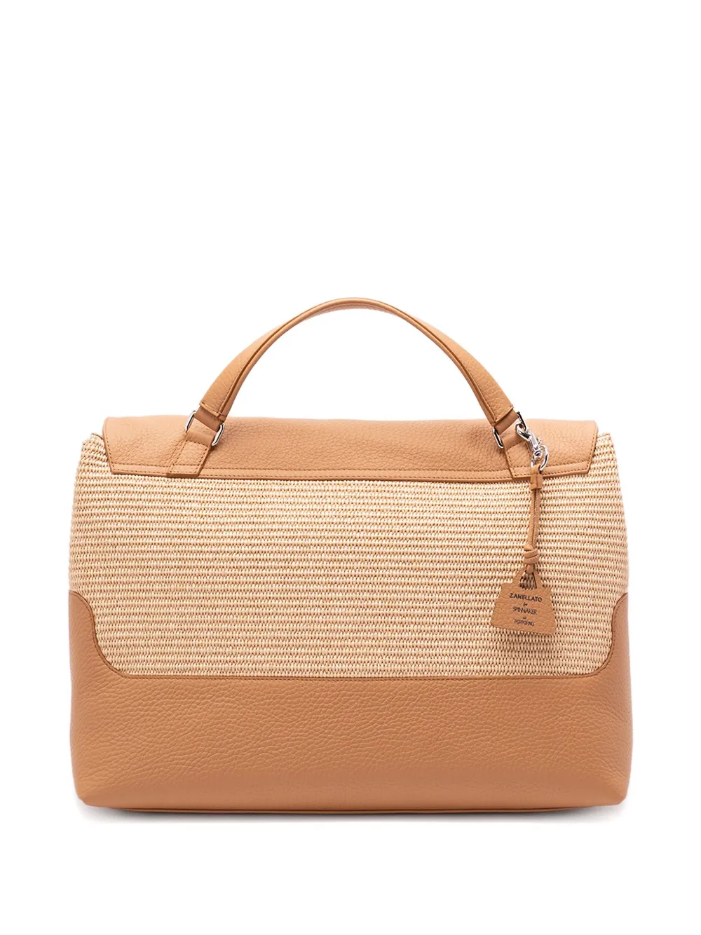 Zanellato Postina Spinnaker leren shopper met textuur Bruin