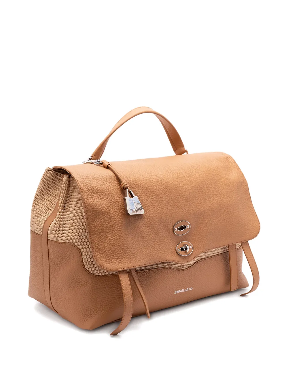 Zanellato Postina Spinnaker leren shopper met textuur Bruin