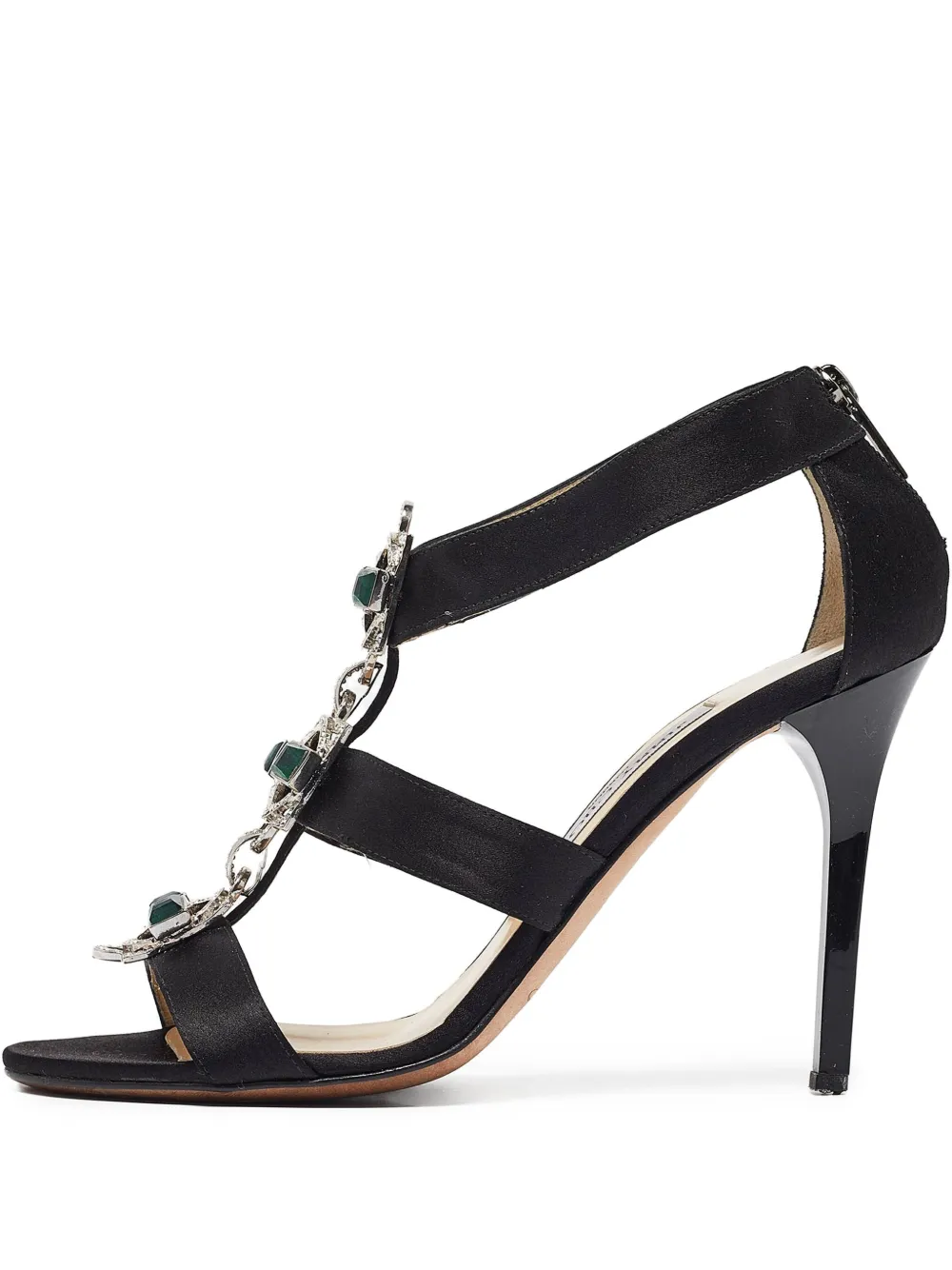 Jimmy Choo Pre-Owned 100mm leather heeled sandals | Black | Image 1
