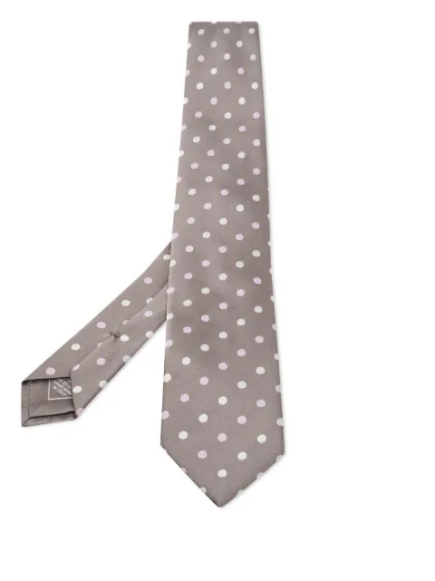 Brioni Vintage polka-dot print silk tie 