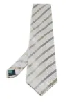 Valentino Garavani Pre-Owned striped silk tie - Grey