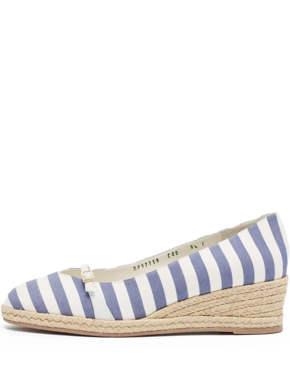 Ferragamo Pre-Owned 50mm stripes espadrilles | Blue | Image 1
