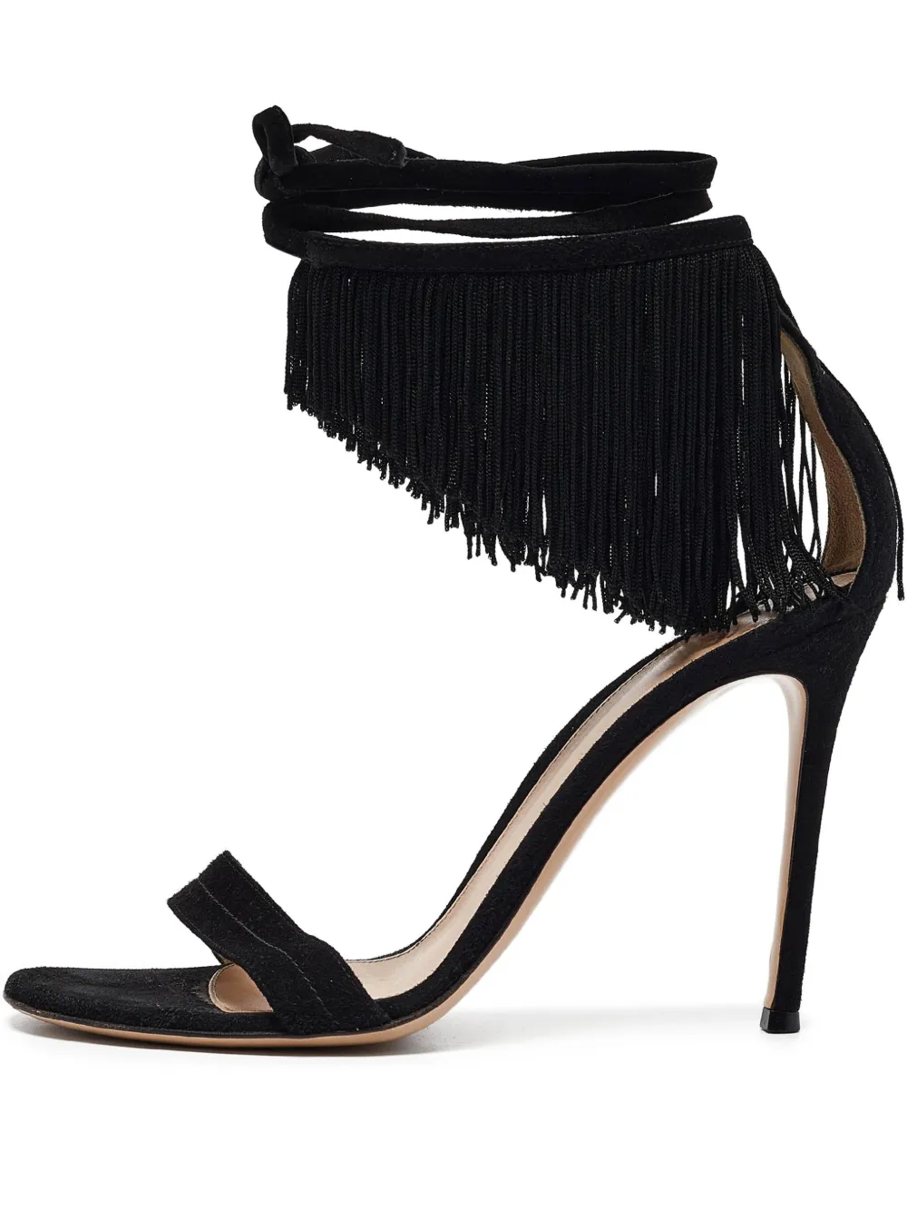Pre-owned Gianvito Rossi  110mm Olivia Fringed Sandals