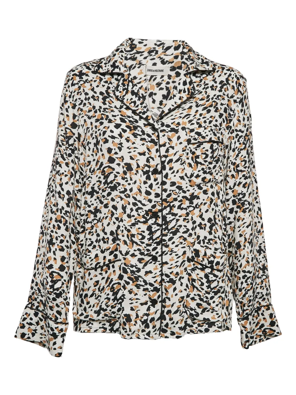 Pre-owned Zadig & Voltaire Animal-print Shirt In White
